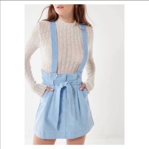 Light Blue Corduroy Overall Skirt